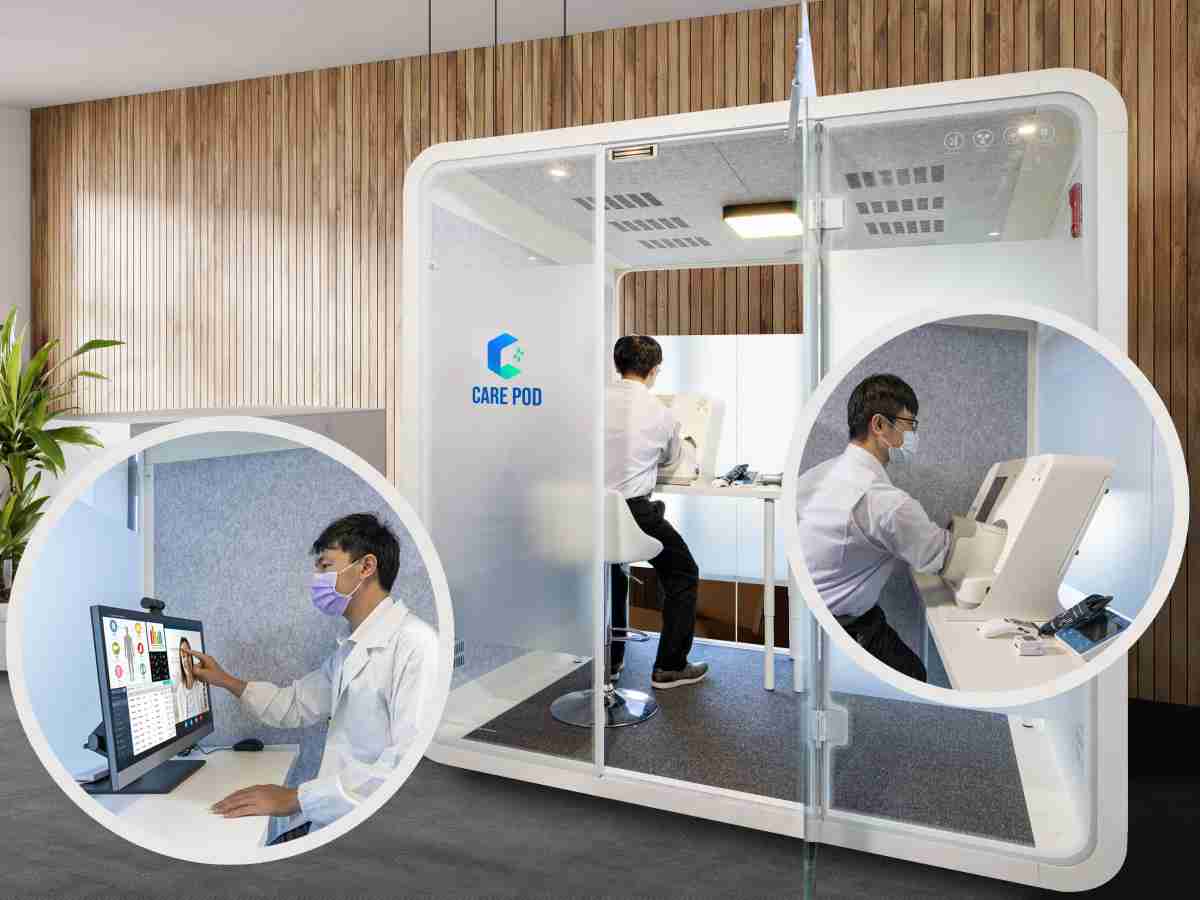 达擎于医疗科技展中展出＂远距诊疗舱＂，，以因应医疗数字化及社会高龄化趋势下、、复诊及慢性病患等族群对于远距看诊需求逐渐升高所推出的创新整合方案。。。多功能合一、、、高隐私性的远距诊疗舱可根据病患端与医师端的不同需求，，，提供弹性化及客制化功能，，，节省医生和病患的精力及时间